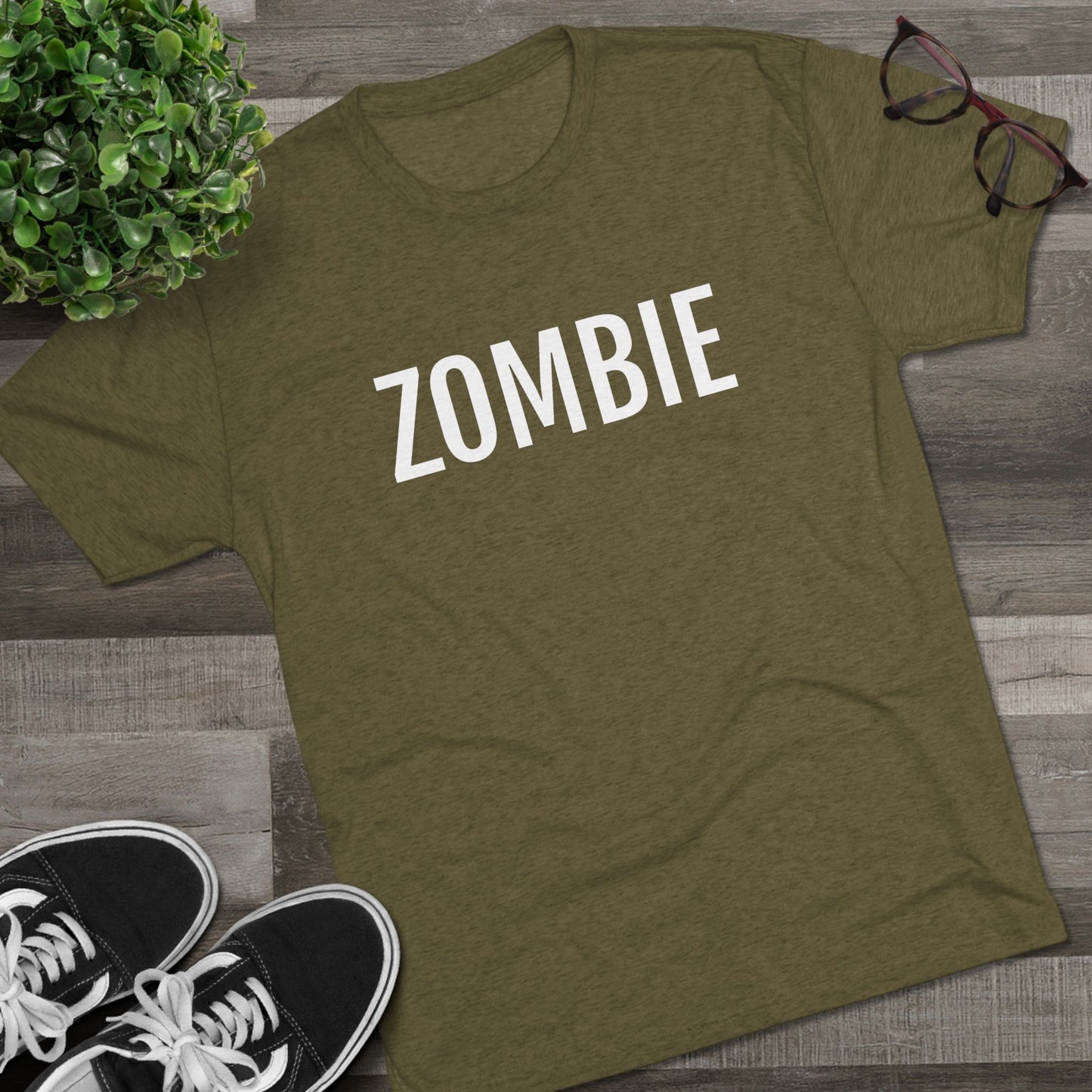 Unisex Tri-Blend Crew Tee - Zombie