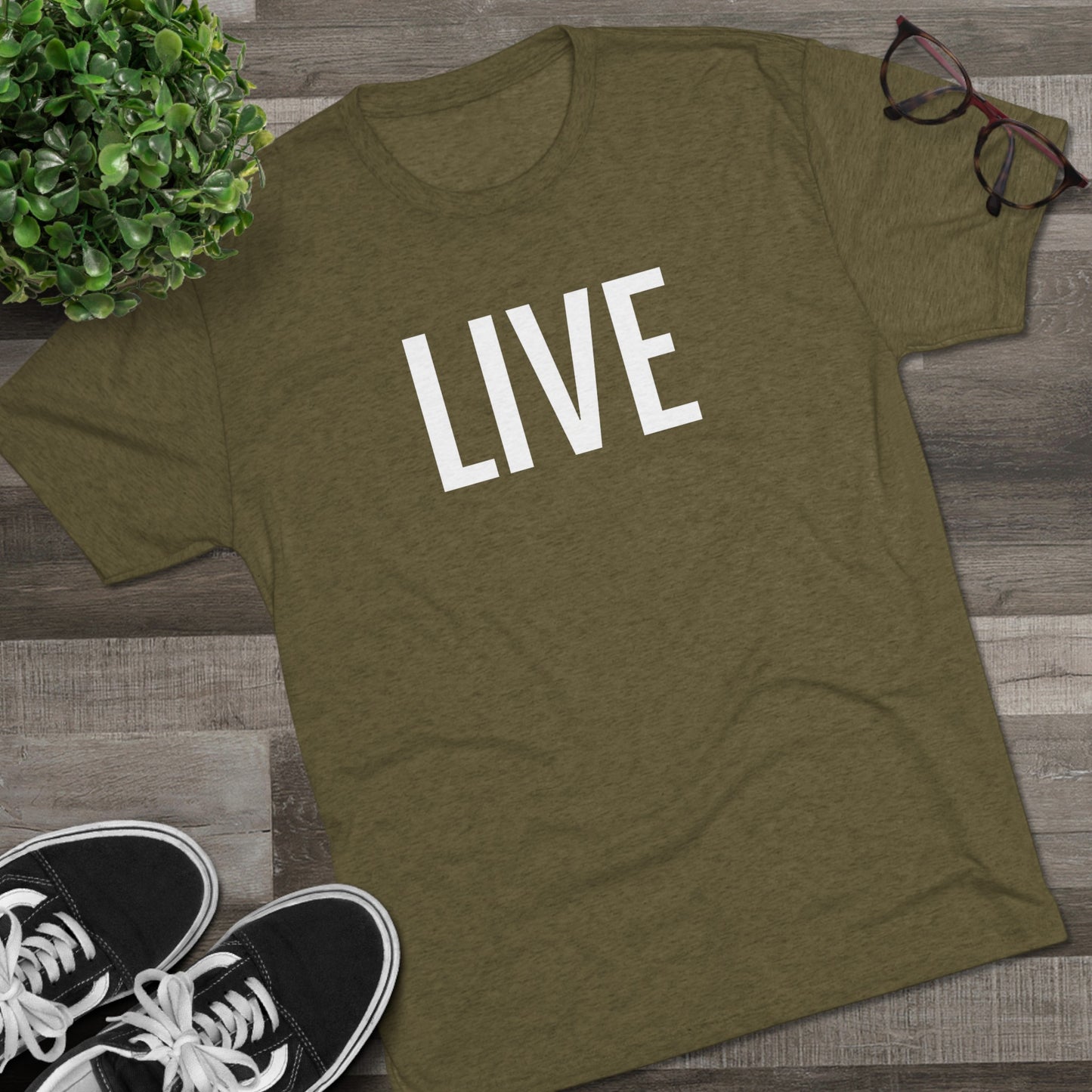 Unisex Tri-Blend Crew Tee - Live