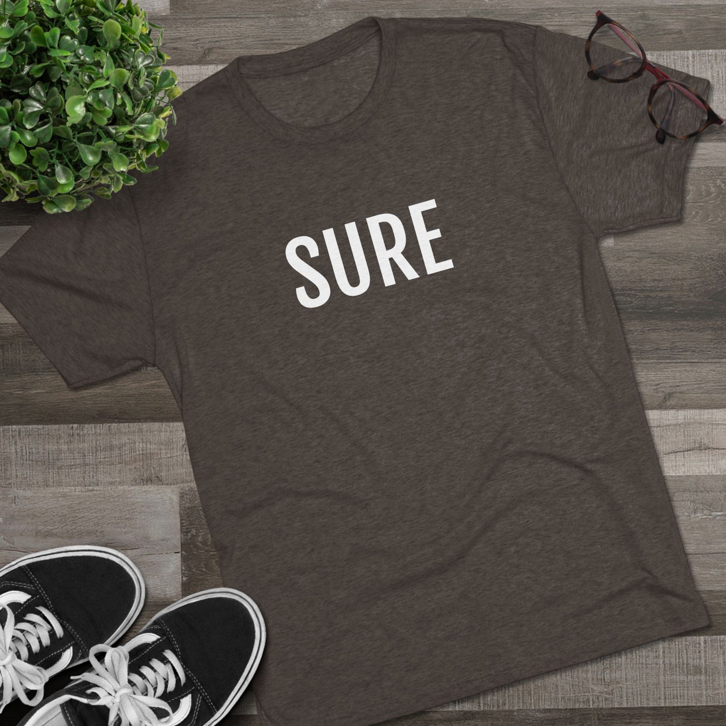 Unisex Tri-Blend Crew Tee - Sure