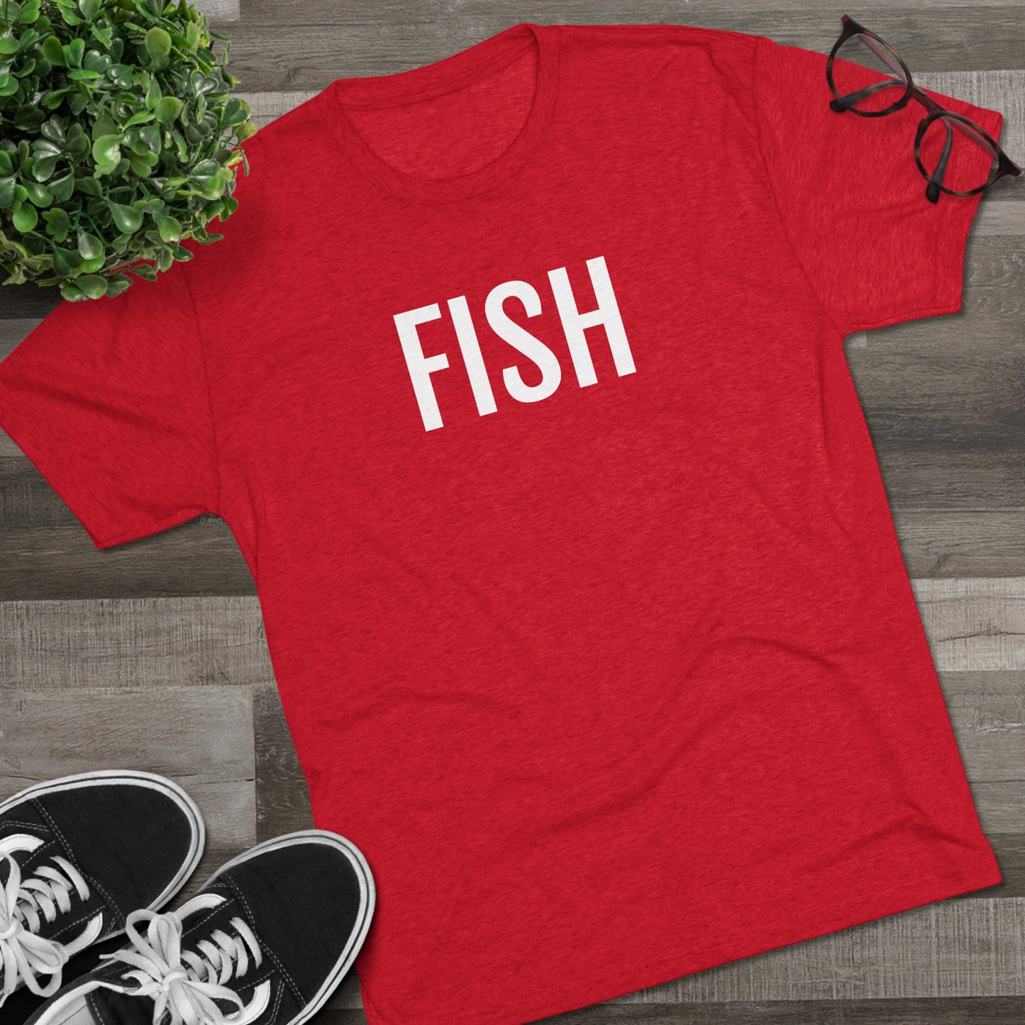 Unisex Tri-Blend Crew Tee - Fish