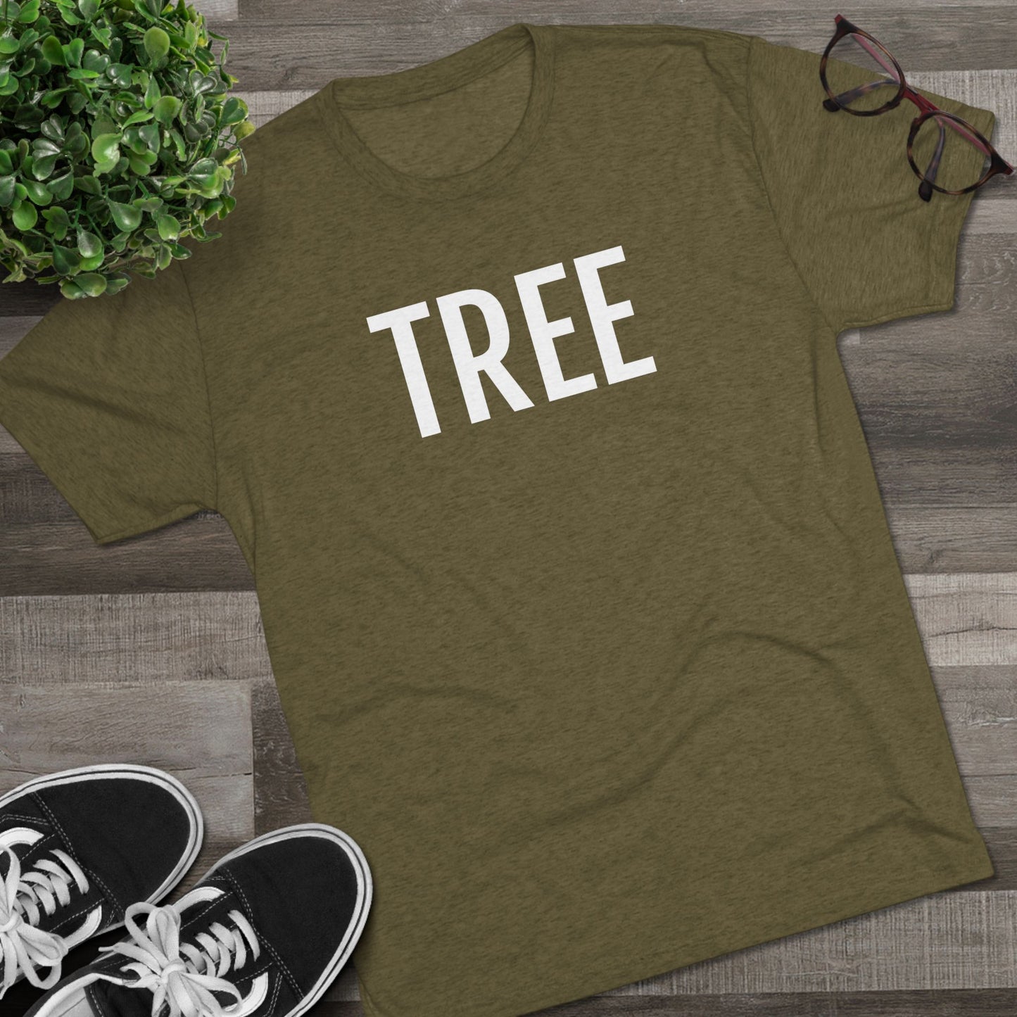 Unisex Tri-Blend Crew Tee - Tree
