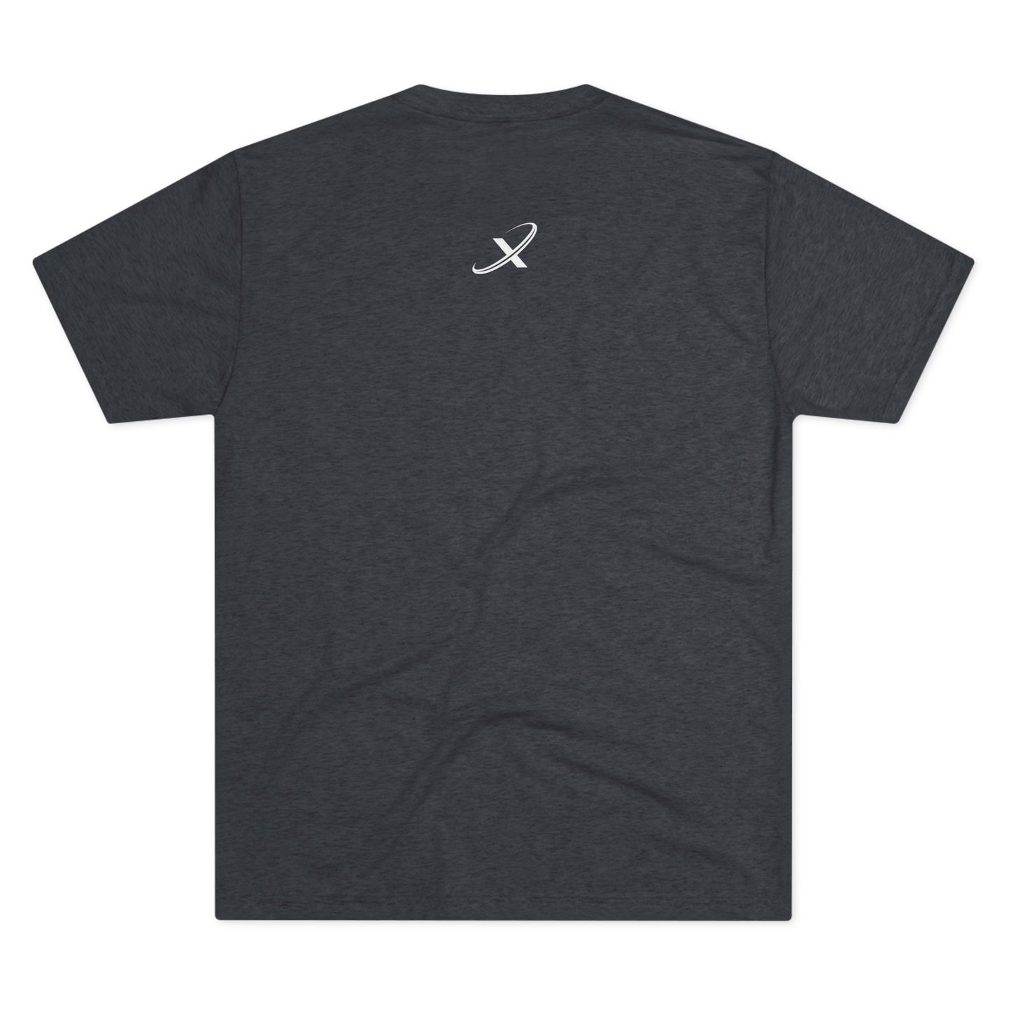 Unisex Tri-Blend Crew Tee - #kickaxis on front // small logo on back