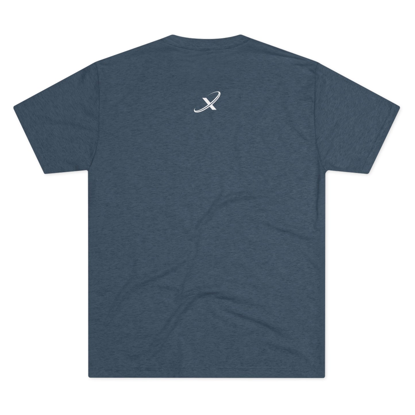 Unisex Tri-Blend Crew Tee - #kickaxis on front // small logo on back