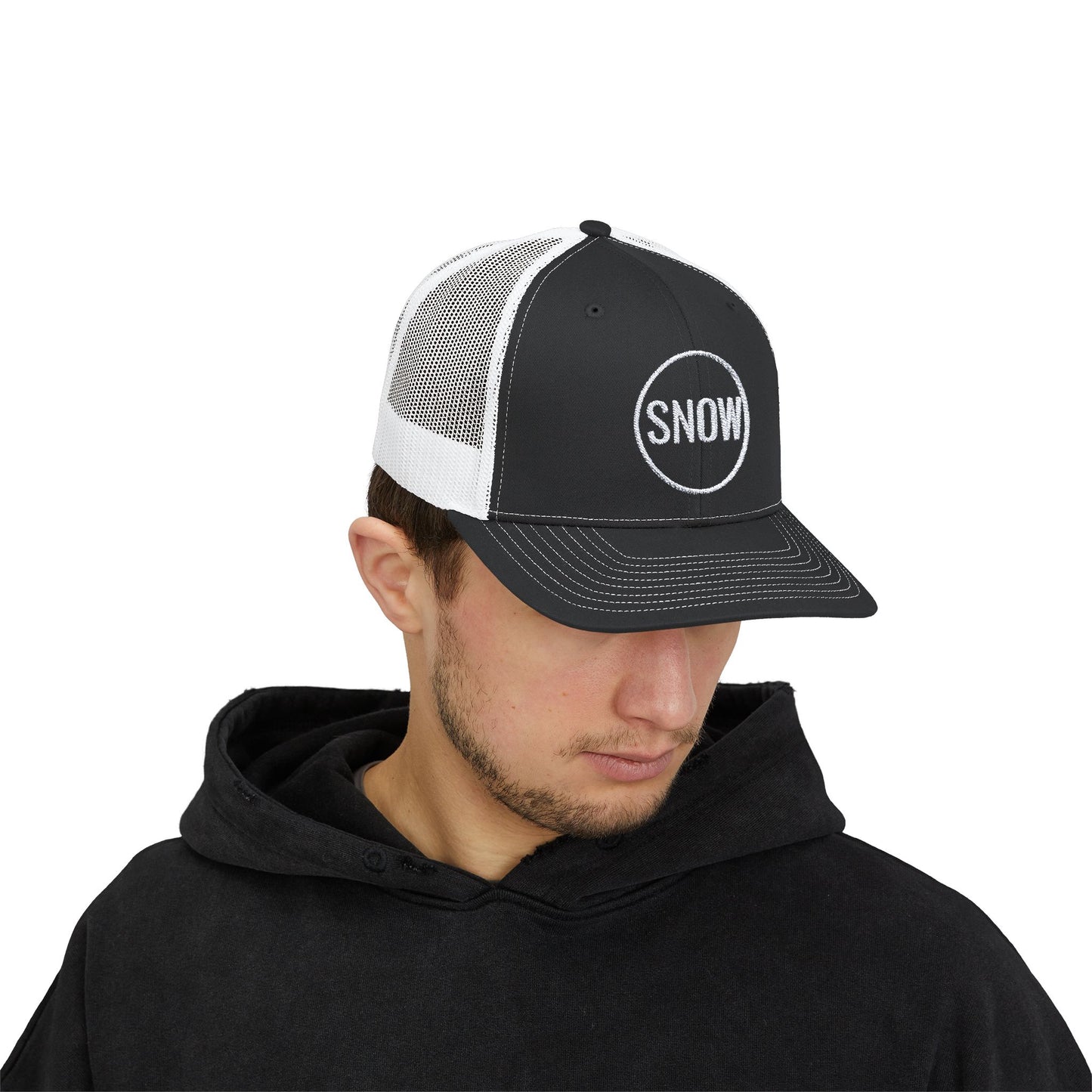 Snapback Trucker Cap - Snow