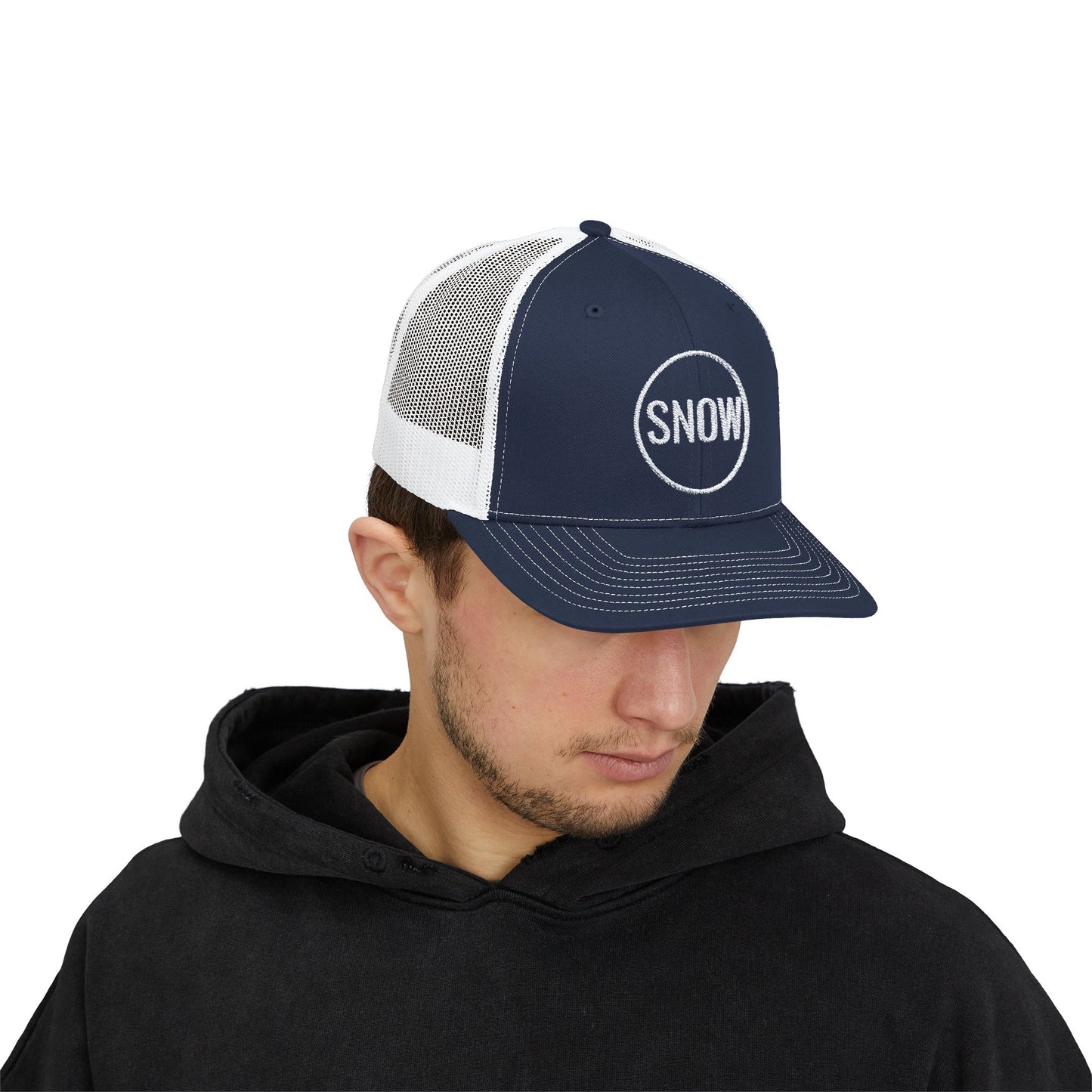 Snapback Trucker Cap - Snow