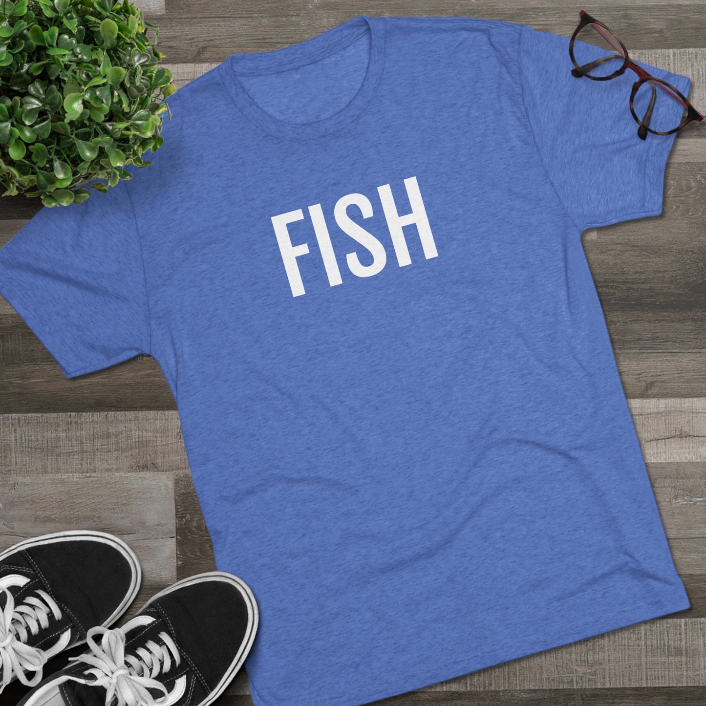 Unisex Tri-Blend Crew Tee - Fish