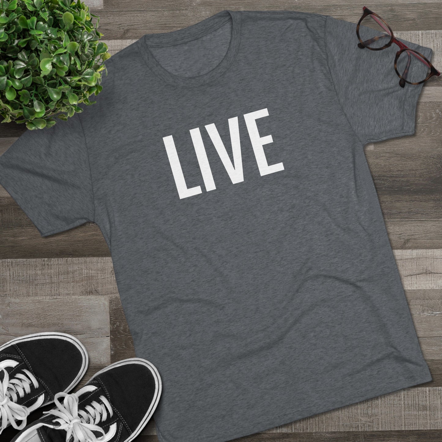 Unisex Tri-Blend Crew Tee - Live