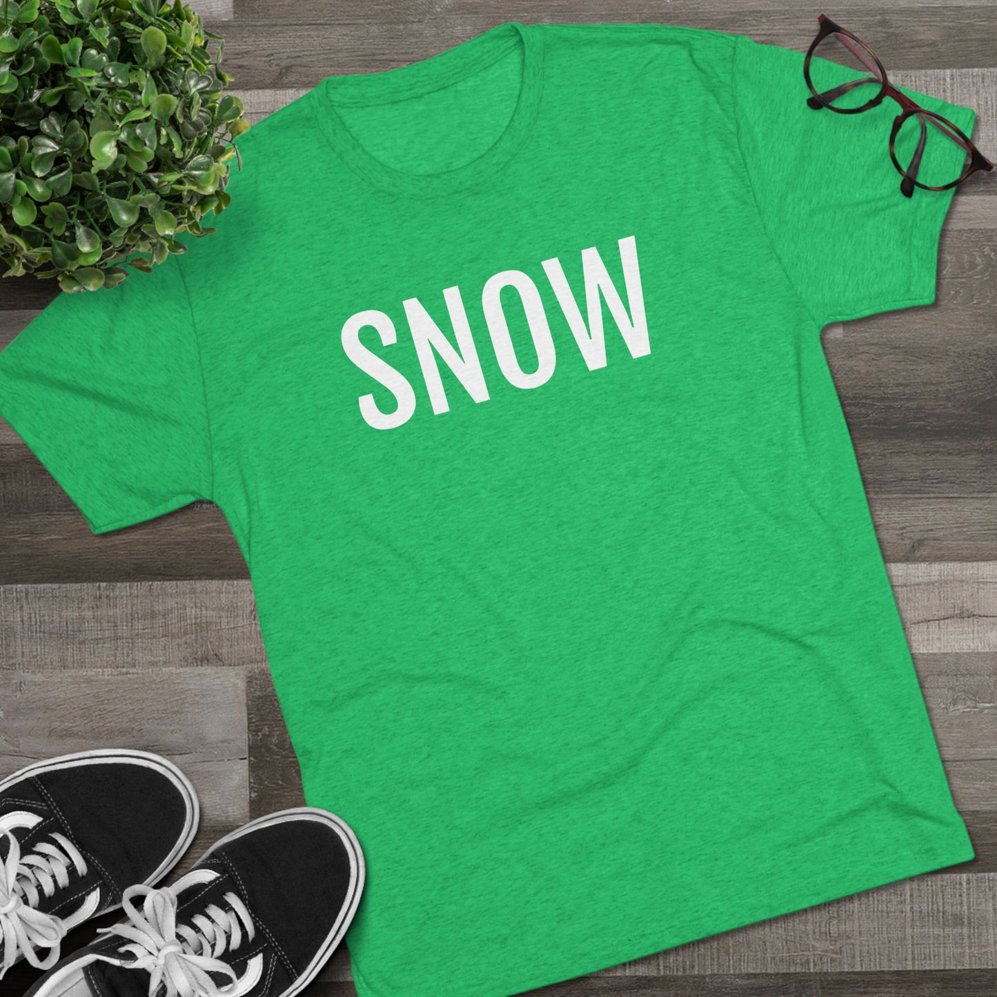 Unisex Tri-Blend Crew Tee - Snow