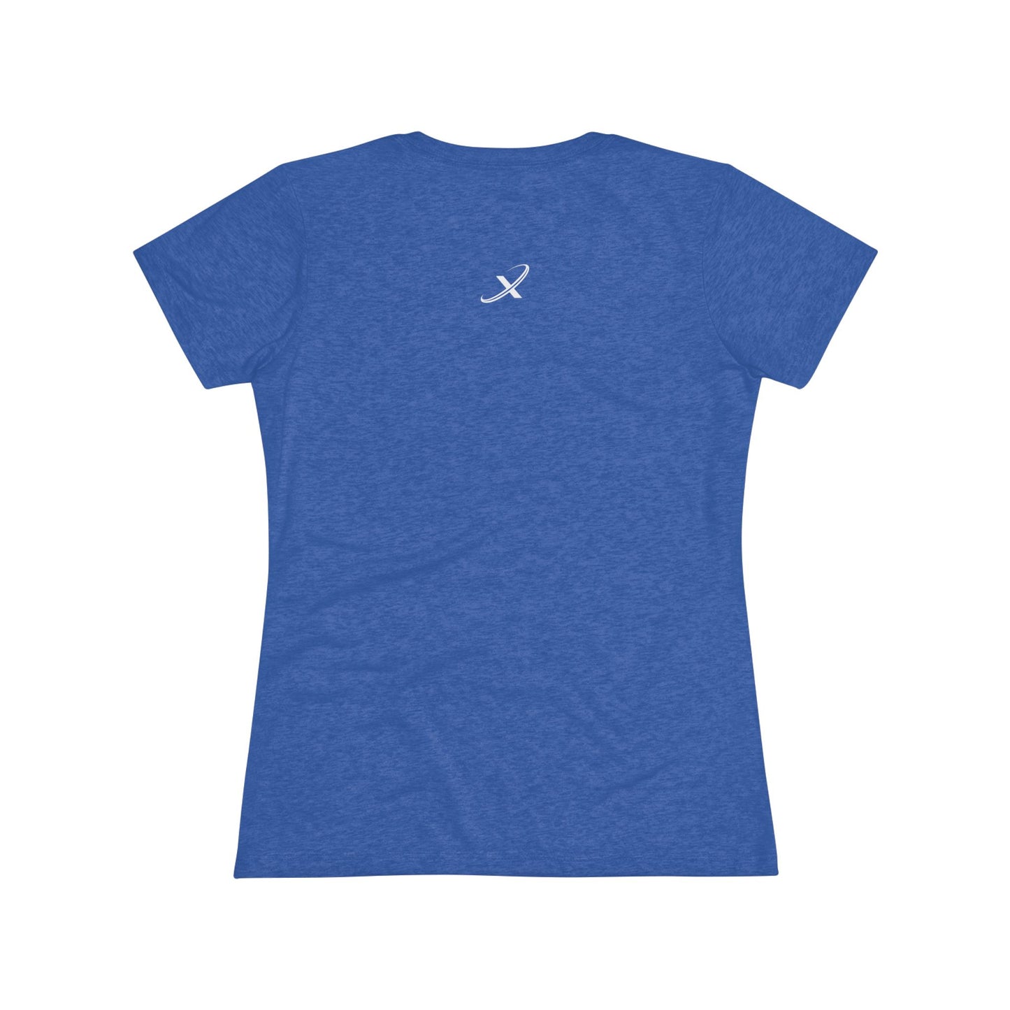 Women's Triblend Tee - #kickaxis on front // small logo on back