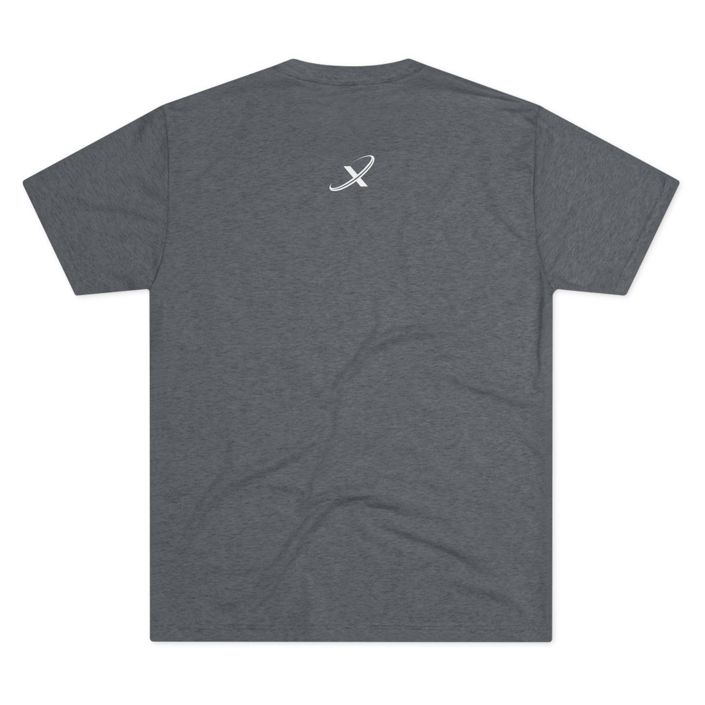 Unisex Tri-Blend Crew Tee - #kickaxis on front // small logo on back