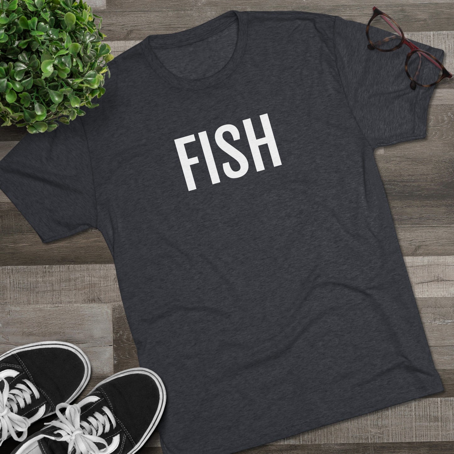 Unisex Tri-Blend Crew Tee - Fish
