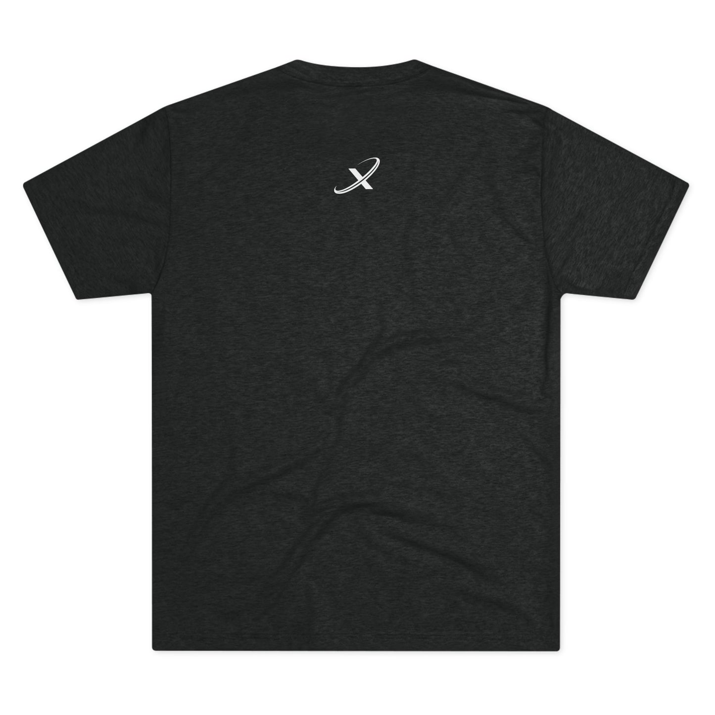 Unisex Tri-Blend Crew Tee - #kickaxis on front // small logo on back