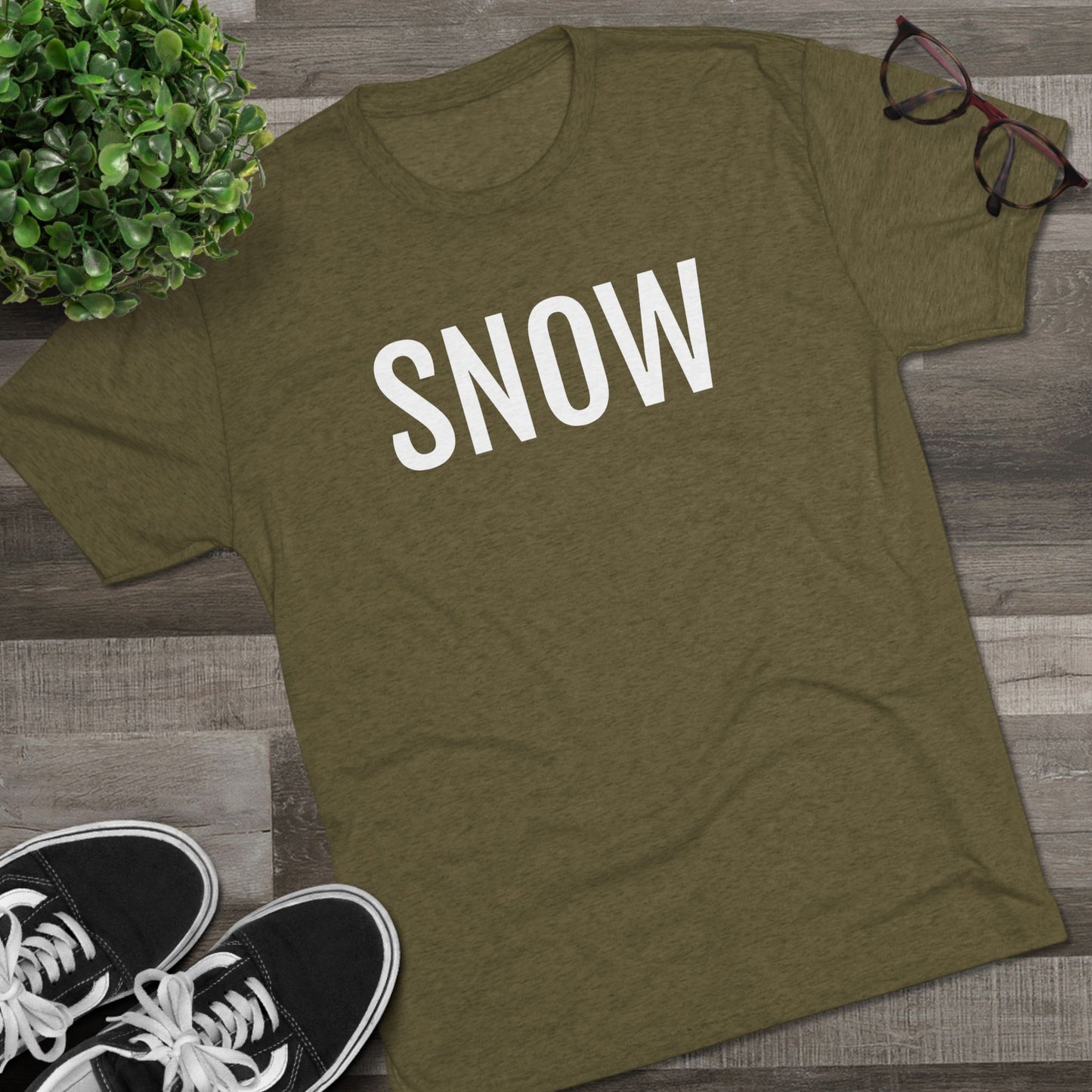 Unisex Tri-Blend Crew Tee - Snow