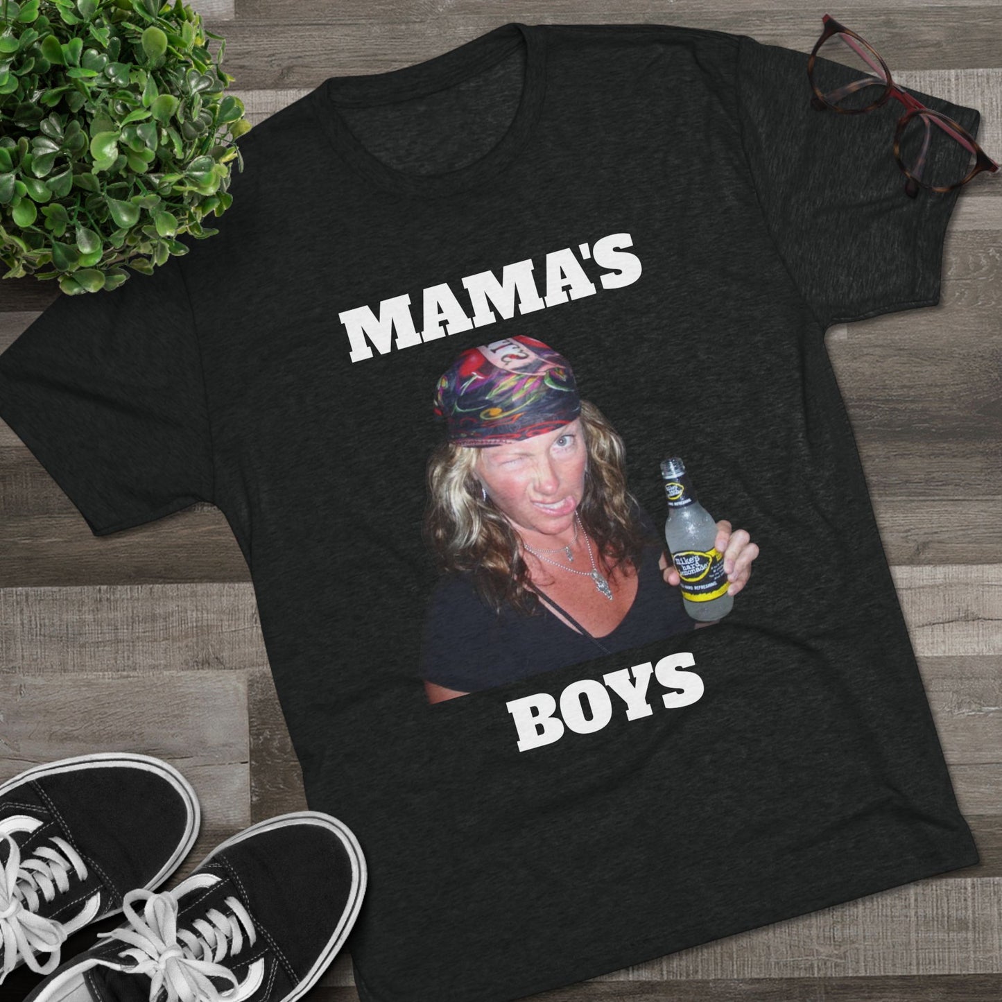 Unisex Tri-Blend Crew Tee - MAMA'S BOYS