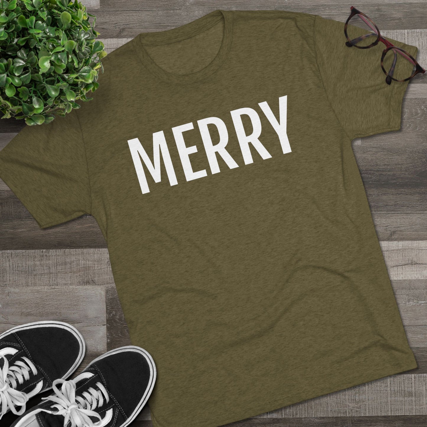 Unisex Tri-Blend Crew Tee - Merry