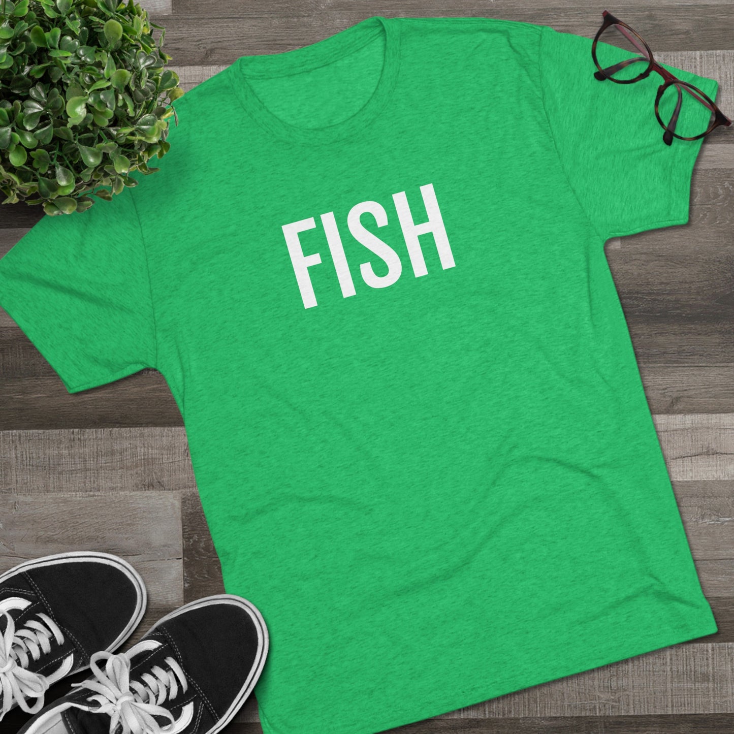 Unisex Tri-Blend Crew Tee - Fish