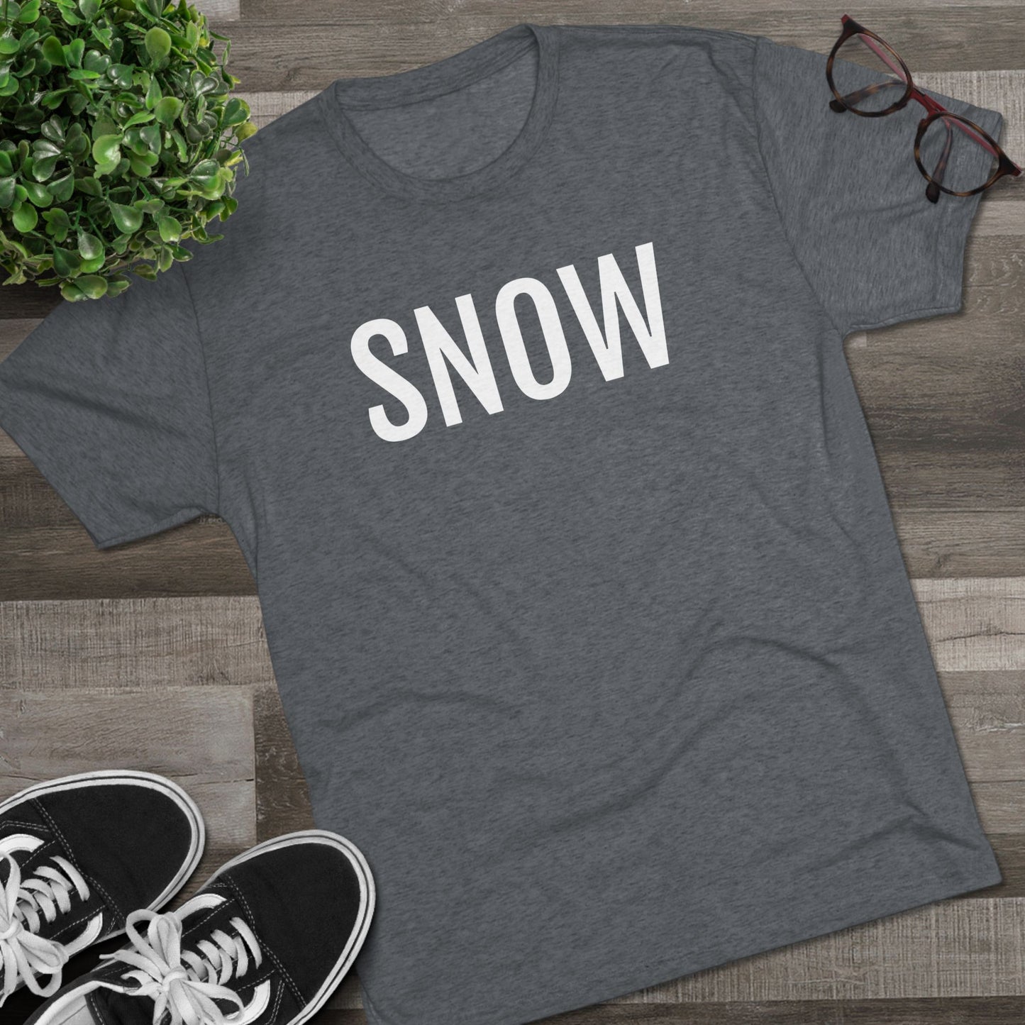 Unisex Tri-Blend Crew Tee - Snow