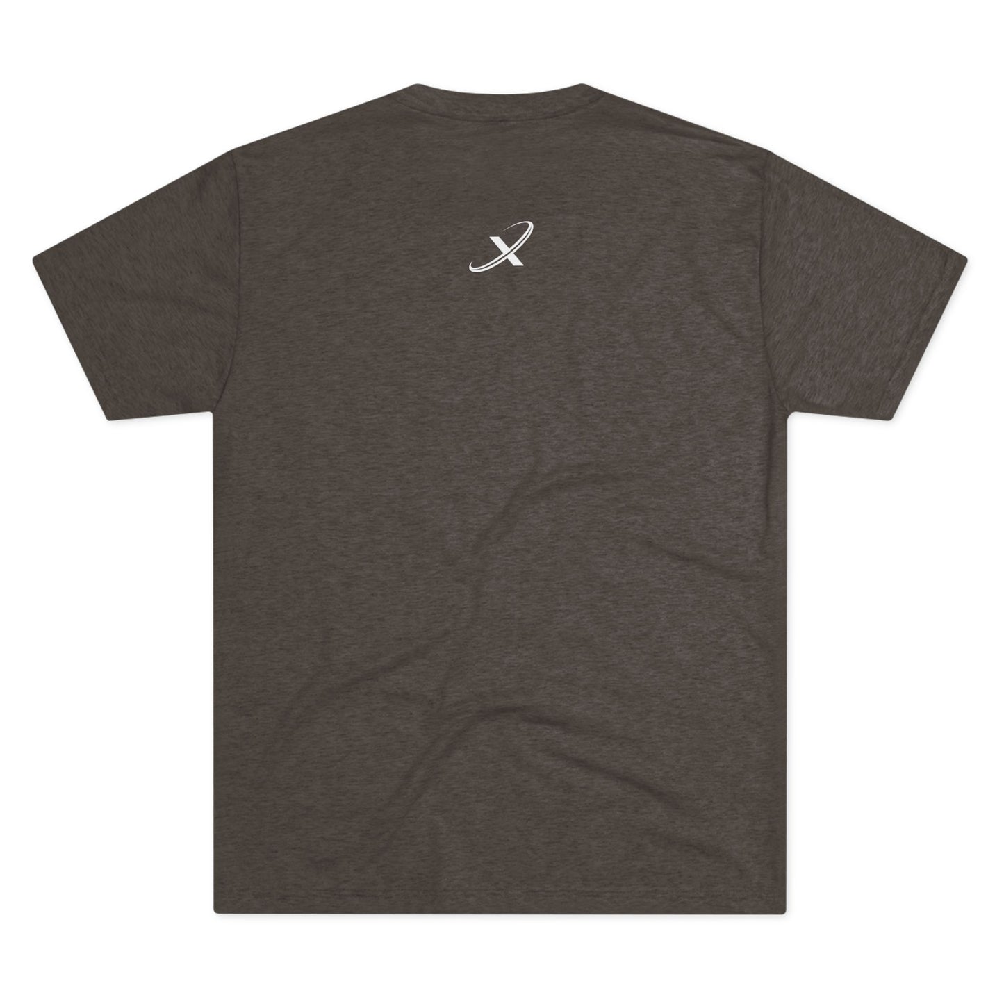 Unisex Tri-Blend Crew Tee - #kickaxis on front // small logo on back
